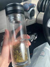 蘇泊爾（SUPOR）雙層玻璃杯辦公泡茶杯男女士茶水分離杯車(chē)載水杯子辦公泡茶杯子 曬單實(shí)拍圖