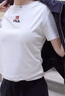 FILA 斐樂官方女子針織短袖衫2025夏新款時尚休閑舒適拼接圓領(lǐng)T恤 云菇白-WT M 165/84A/M 曬單實拍圖