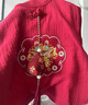 G.DUCKKIDS小黃鴨周歲衣服男寶寶夏季薄款兒童套裝嬰兒百日天宴生日抓周禮服 紅色龍頭 90 尺碼1~2歲【 80-90cm】cm 曬單實(shí)拍圖