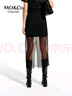 MO&Co.【C+系列】半身裙春高腰金屬絲薄紗附襯裙MBE1SKT011 黑色 L 曬單實(shí)拍圖