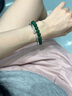 中國黃金綠玉髓玉手串女生水晶瑪瑙手鏈七夕情人節(jié)禮物送女友老婆生日 琉璃翠綠玉髓手串-6mm 曬單實拍圖