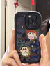 御舵新款發(fā)光小新妮妮適用于蘋果16promax手機殼iPhone15Plus可愛卡通小眾14mini氣質女神保護套13硅膠 黑色-泡芙殼-YW24324發(fā)光小新妮妮 iPhone 15 Pro Max 曬單實拍圖