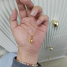 中國黃金（CHINA GOLD）星月黃金項(xiàng)鏈女士輕奢足金星星月亮吊墜情人節(jié)生日禮物送女友老婆 星月吊墜【配S925鏈】約1g 曬單實(shí)拍圖