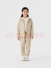 無印良品（MUJI）大童 內(nèi)側(cè)抓絨 衛(wèi)衣開衫 兒童童裝衣服男童女童冬季 CB25CC4A 象牙白色 110cm /56A 曬單實(shí)拍圖