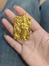 興穎金包銀吊墜男御龍觀音實心菩薩墜子金店同款方牌不掉色送老公禮物 金3克-總重約100克-玉龍觀音吊牌 曬單實拍圖