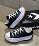 匡威（Converse）官方 Run Star Hike低幫帆布流星厚底鞋黑色168816C 黑色/168816C 37 曬單實拍圖