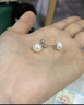 海蒂 9-10mmS925銀簡約淡水珍珠耳釘素耳飾女附證書送女友禮物 曬單實拍圖