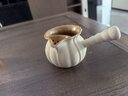 容山堂粗陶烤奶壺奶茶罐圍爐煮茶茶壺煮茶器電陶爐煮茶爐陶壺陶罐 粗陶白泥罐罐茶煮茶器-金瓜 680ml 曬單實(shí)拍圖