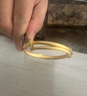 中國黃金（CHINA GOLD）金手鐲嬰兒黃金手鐲兒童蛇年寶寶金飾推拉金鐲子一對滿月周歲禮物 蛇寶手鐲一只 約5.96g 曬單實拍圖