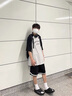 嘉璐伮短褲男夏季冰絲短褲美式運動健身籃球褲子寬松男士五分褲衩 黑色冰絲短褲 2XL 建議【110-140斤】 曬單實拍圖