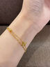中國黃金（CHINA GOLD）18K黃金蝴蝶手鏈女蝶舞翩翩轉(zhuǎn)運(yùn)珠首飾七夕情人節(jié)生日禮物送女友 【京速達(dá)】18K金蝴蝶手鏈 約1.1g 曬單實(shí)拍圖