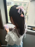BIBK德國古裝兒童頭飾漢服發(fā)光花朵流蘇公主女寶寶發(fā)帶發(fā)夾可愛(ài)飄帶紅色 曬單實(shí)拍圖