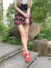 妙麗（Millies）品牌內(nèi)增高瑪麗珍鞋女2025新款小眾雙魔術(shù)貼淺口單鞋運動休閑女鞋 紅色 38 曬單實拍圖