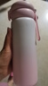 FGA富光兒童保溫杯316L不銹鋼吸管孕產(chǎn)婦水杯學(xué)生便攜喝水彈蓋杯子粉 曬單實拍圖
