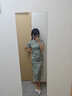 花語志旗袍中國風(fēng)新中式連衣裙夏季新款小個子修身中長款改良國風(fēng)女裝 新中式旗袍連衣裙【江南蓮】 M 【建議90-100斤】 曬單實(shí)拍圖