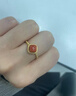 小米星南紅瑪瑙戒指女保山寶石本命年方糖食指戒新中式紅色玉髓指環(huán) 【南紅瑪瑙】爍霞戒指 開(kāi)口可調節 曬單實(shí)拍圖