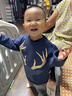 戴維貝拉（DAVE＆BELLA）2025童裝新款兒童長(cháng)褲套裝男童衛衣褲子兩件套休閑男寶寶冬天衣服 藏青色【現貨】 90 cm（建議身高80-90cm） 曬單實(shí)拍圖