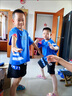 皮爾卡丹（pierre cardin）兒童裝男童夏裝套裝2025新款夏季運(yùn)動(dòng)中大童男孩夏款薄款酷帥氣潮 藍(lán)色 150碼建議身高140cm 曬單實(shí)拍圖