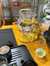 瓷牌茗茶具 金色玻璃自動茶具家用辦公室泡茶器龍年專用送禮功夫茶具整套 金色龍嘯九天+6彩杯道盤壺爐 11頭 曬單實拍圖