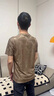 鵲笙潮牌印花短袖t恤男士2025新款男款半袖大碼夏季圓領(lǐng)時(shí)尚男裝體恤 黑色+卡其【冰絲兩件】 XL 【建議115-130斤】 曬單實(shí)拍圖