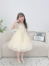 WVD國(guó)際品牌女童公主裙高端禮服花童婚禮鋼琴表演服兒童生日宴主持人演出服夏 6639香檳色短袖拍下贈(zèng)皇冠 M 110C 曬單實(shí)拍圖