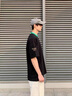 古由卡（GUUKA）休閑t恤短袖男士潮流半截袖寬松型男裝夏季2025新款打底衫五分袖 黑色 M 曬單實拍圖