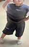 巴拉巴拉兒童套裝夏裝男大童短袖兩件套純棉童裝運(yùn)動(dòng)親子潮酷撞色 灰色調(diào)00322 110cm 曬單實(shí)拍圖