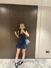 UR2025夏季新款女裝復(fù)古學(xué)院風(fēng)無(wú)袖牛仔連衣裙UYU850060 藍(lán)色 M 曬單實(shí)拍圖