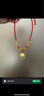 周大福寶寶金飾 富貴長(cháng)命黃金鎖嬰兒吊墜周歲禮物(工費:260計價(jià))EOF1607 足金 約6.75g 曬單實(shí)拍圖