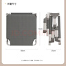 享趣鋁合金折疊床單人躺椅辦公室午睡神器午休床家用簡易便攜款行軍床 鋁合金扁管三折床銀黑格 三折 曬單實拍圖