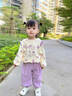 優(yōu)奇女寶寶套裝嬰兒分體兩件套秋季2025年新款女童洋氣超萌衛(wèi)衣外穿服 紫色 90 曬單實拍圖