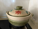 內山窯日本原裝進(jìn)口 織部梅土鍋砂鍋耐高溫萬(wàn)古燒干燒不裂煲仔飯土沙鍋 流水紅葉【3-5人食】 5.5L 曬單實(shí)拍圖