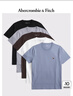 ABERCROMBIE & FITCH男裝25夏季新款5件組合套裝經(jīng)典小麋鹿重磅短袖T恤KI124-5045 灰色多色 L (180/108A) 曬單實拍圖
