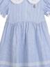 Teenie Weenie  Kids小熊童裝女童夏季款可愛(ài)甜美條紋娃娃領(lǐng)連衣裙 藍色 120 cm 曬單實(shí)拍圖