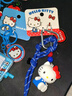 hellokitty正版可愛三麗鷗KT貓公仔鑰匙扣書包掛件情侶汽車鑰匙鏈掛飾小禮品 正版紅藍(lán)白KT鑰匙掛件 曬單實(shí)拍圖