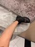 啄木鳥(niǎo)真皮鏤空馬丁鞋女2025春夏新款薄款粗跟厚底短靴網(wǎng)紗透氣涼靴女 黑色 38 曬單實(shí)拍圖