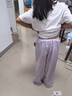 瑪米瑪卡 MOMOCO兒童褲子女童夏季薄款甜美蝴蝶結(jié)布褲休閑褲 紫色  130  曬單實(shí)拍圖