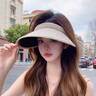 viney草帽女防曬帽子2026新款夏季遮臉發(fā)箍空頂帽草編戶(hù)外女士太陽(yáng)帽 卡其 曬單實(shí)拍圖
