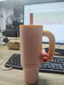 和序霸王杯陶瓷涂層內(nèi)膽吸管保溫大容量學(xué)生高顏值辦公室水杯-暖櫻 曬單實(shí)拍圖