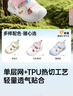 基諾浦（ginoble）涼鞋學(xué)步鞋25年夏季8-18個月男女寶軟底機(jī)能鞋GB2426白色/粉色 曬單實拍圖