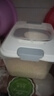 京東物流 家用翻蓋裝米桶五谷雜糧密封桶防蟲(chóng)防潮食品級密封桶 透明白 12斤 曬單實(shí)拍圖