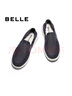 百麗（Belle）透氣休閑布鞋男鞋2025夏新商場(chǎng)同一腳蹬懶人鞋D1N02BM5 藍(lán)色 40 (250mm) 曬單實(shí)拍圖