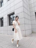 意爾康王子小香風單鞋女2025一腳蹬軟底春季新款百搭溫柔仙女晚風配裙豆豆鞋 米白色38 曬單實拍圖