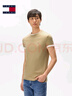 TOMMY JEANS【兩件裝】25夏季男純棉平紋針織純色修身短袖上衣T恤20687 卡其色/白色0XV M 曬單實拍圖