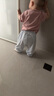 優(yōu)奇夏季天男女兒童嬰兒寶寶防蚊褲長褲子夏裝冰絲一歲薄款家居褲純棉 曬單實(shí)拍圖