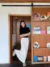 沂懿半身裙女白色裙子夏季2025新款長裙小個子包臀裙薄款波點魚尾裙 蝴蝶結(jié)波點蕾絲半身裙【白色】 XL 曬單實拍圖