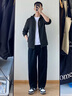 啄木鳥（TUCANO）外套男士夾克春秋季休閑工裝連帽寬松沖鋒上衣服男裝 黑色 XL 曬單實(shí)拍圖