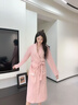 貓人【100%純棉】女士睡衣女浴袍女四季通用睡袍全棉高端家居服女 曬單實(shí)拍圖