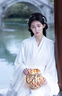 小野七天2025新款漢服女晉制清冷系古裝白色魏晉風(fēng)廣袖流仙裙超仙飄逸春季 茉白款 M 曬單實(shí)拍圖