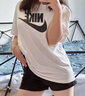 耐克（NIKE）官方艦店 女裝運(yùn)動(dòng)套裝夏新款休閑舒適透氣印花短袖T恤五分褲短褲 DX7907-100單件短袖 M 曬單實(shí)拍圖